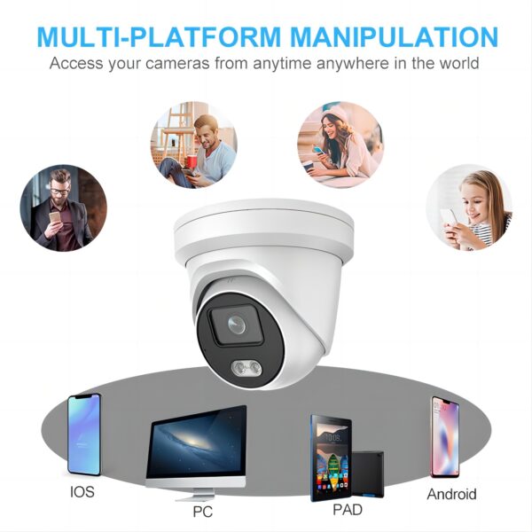 FTD512 4K PoE IP Turret Dome Camera - 图片 3